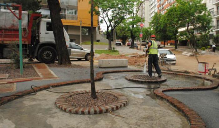 Avances de obra en plaza Comedia Nacional