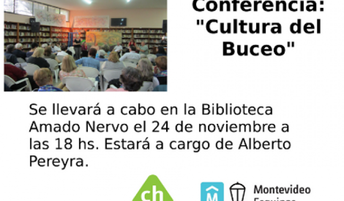 Conferencia "Cultura del Buceo" en la Biblioteca Amado Nervo.
